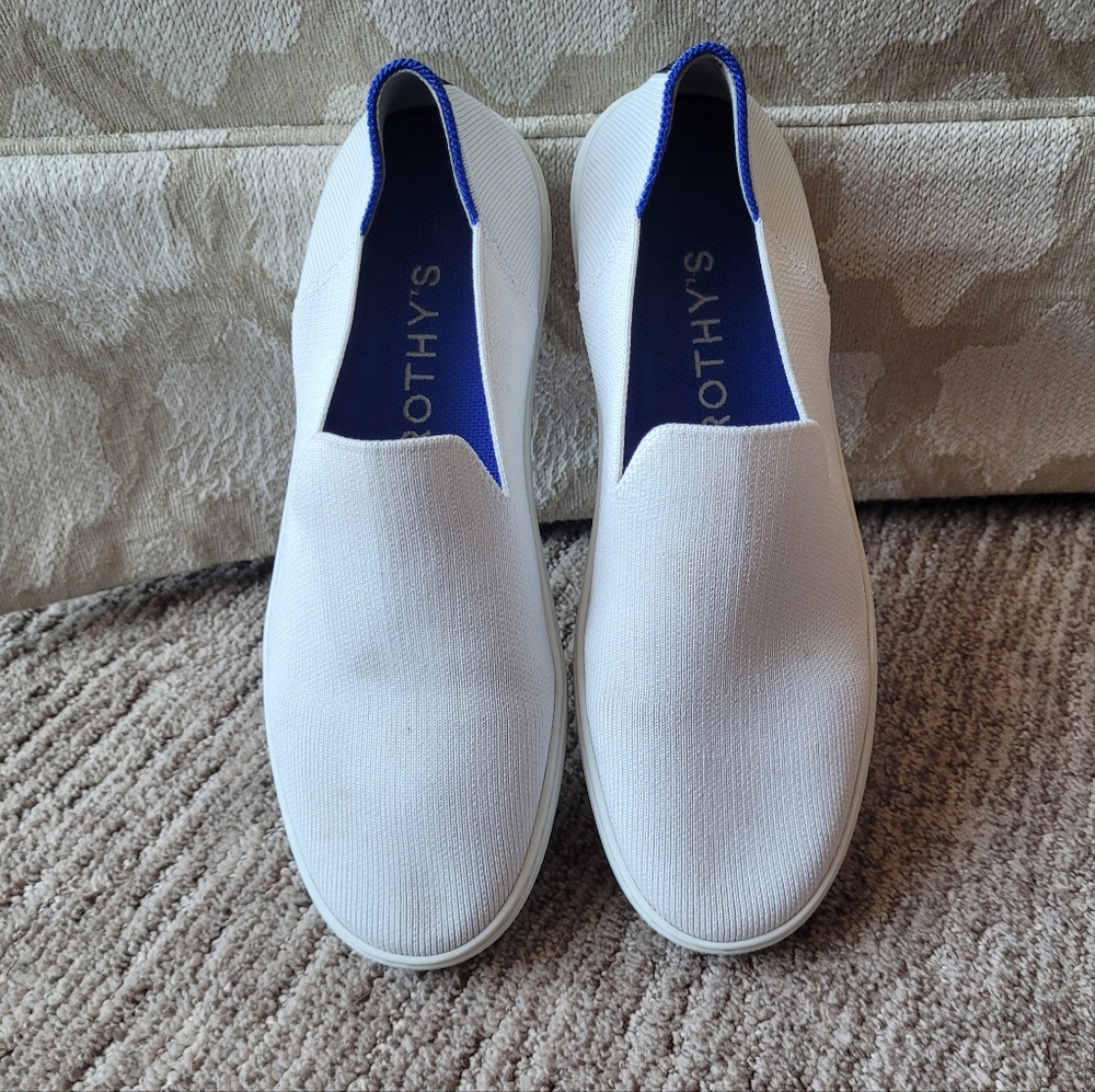ROTHY'S THE ORIGINAL SLIP ON SNEAKER SHOES BRIGHT WHITE SIZE 9 - Picture 16 of 16
